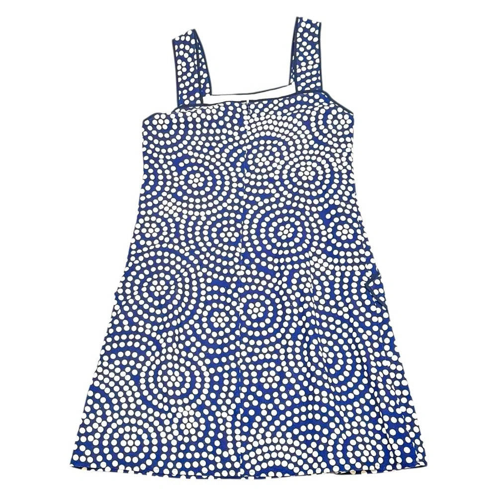 Julie Brown NYC Mod Polka Dot Linen‎ Blend Mini Dress Sz 2 hippie boho retro - Picture 4 of 9